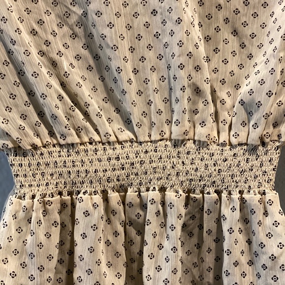 SOLD! Poetry Tan and Black Blouse - Picture 4 of 6